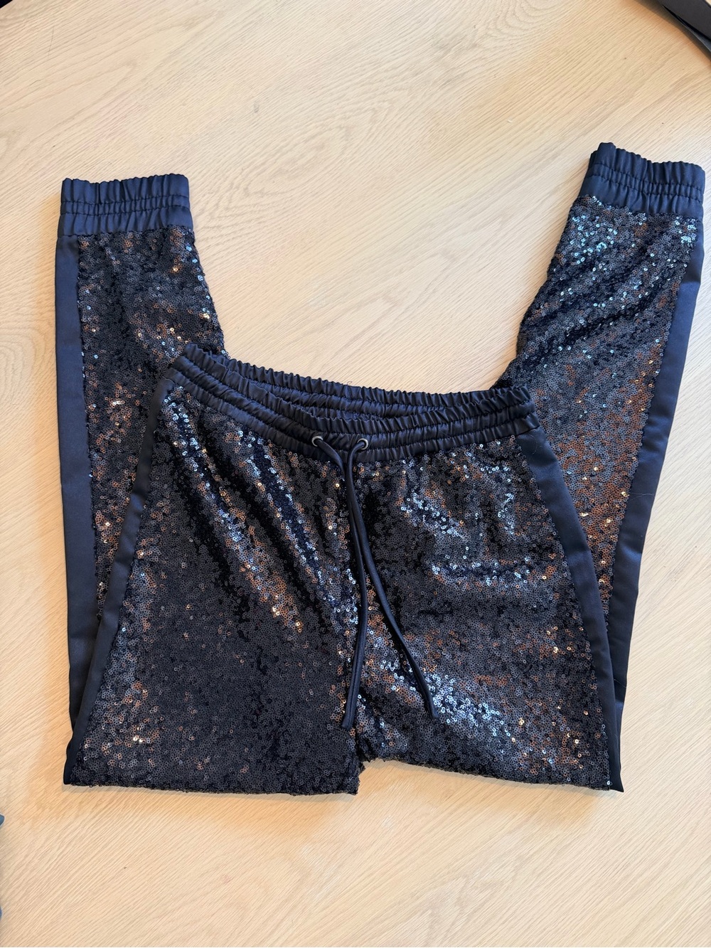 DO+BE Black Sequin Jogger Pants
